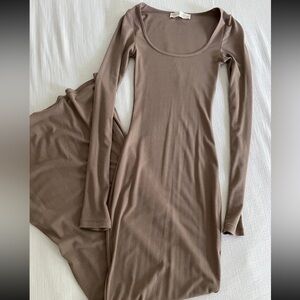 Abercrombie & Fitch Long Sleeve Brown Dress